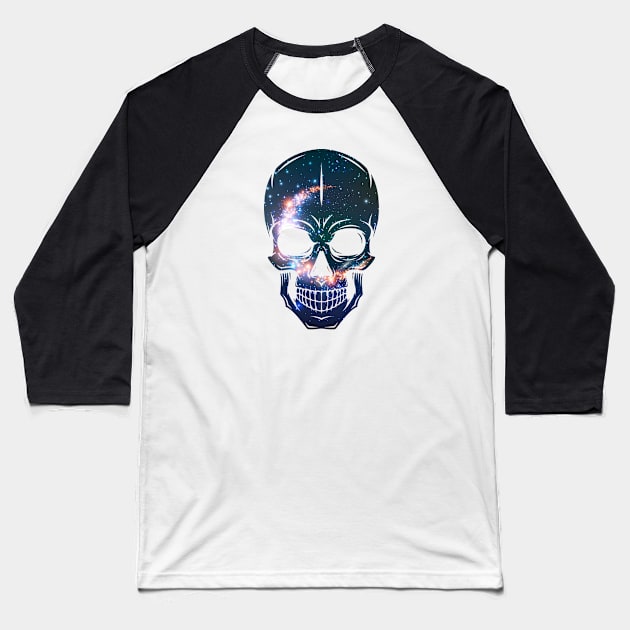 SPACE SKULL Baseball T-Shirt by CloudyStars